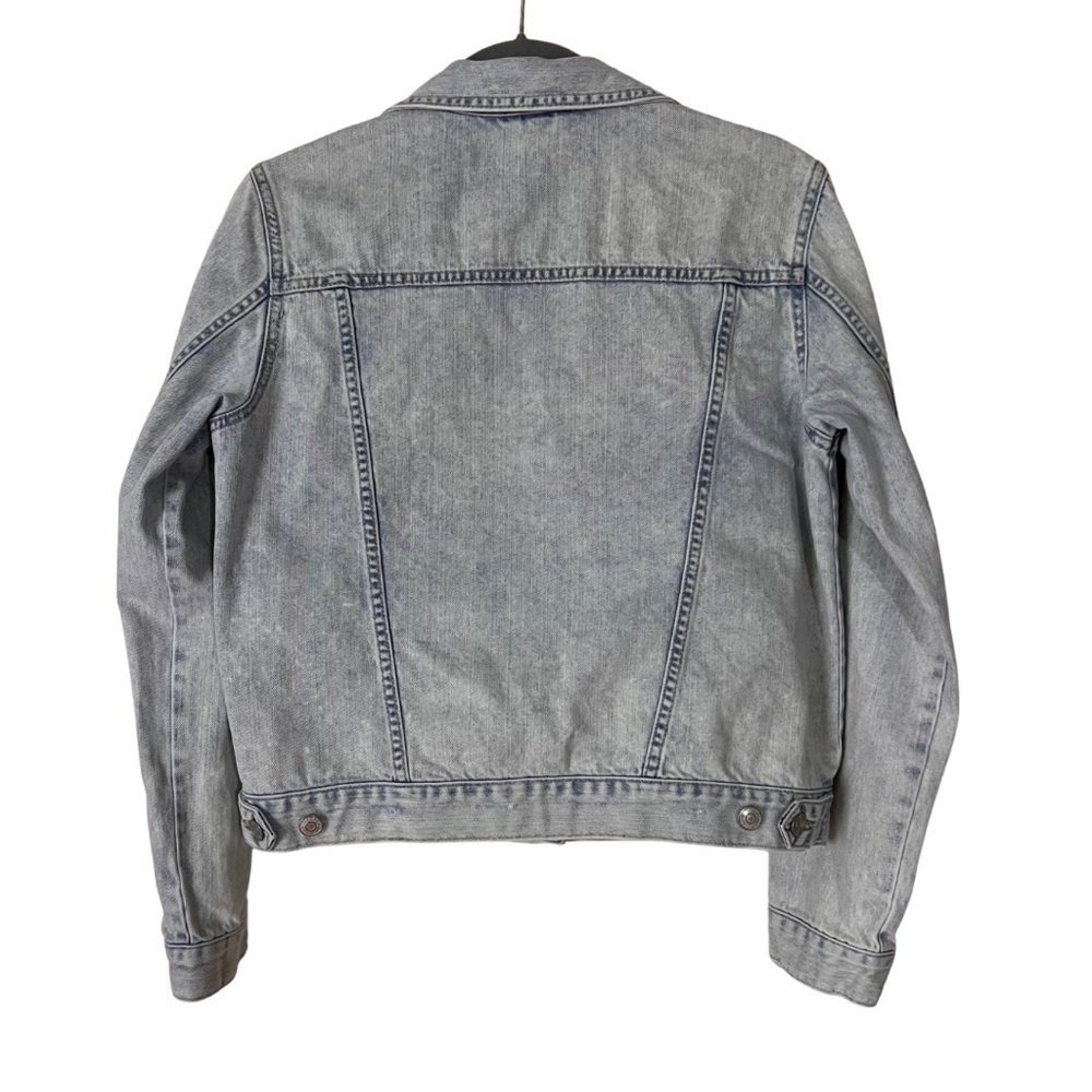 Topshop Moto Distressed double pocket Jean Jacket, size 8 - Picture 3 of 10